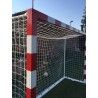 Jgo porterías f.sala/balonmano metálicas trasladables 80x80mm con base 80x40mm