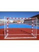 Jgo porterías f.sala/balonmano metálicas trasladables 80x80mm con base 80x40mm