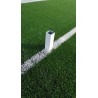 Juego porterías aluminio fútbol 11 120x100 mm fijas