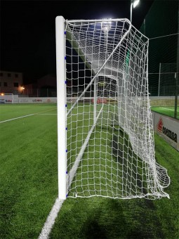 Juego porterías aluminio fútbol 11 120x100 mm fijas