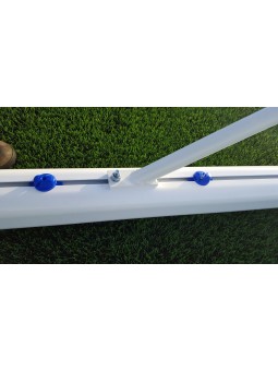 Juego porterías aluminio fútbol 11 120x100 mm fijas