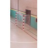 Juego de 2 porterías f.sala/balonmano metálicas trasladables 80x80mm con base de tubo redondo