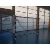 Juego de 2 porterías f.sala/balonmano metálicas trasladables 80x80mm con base de tubo redondo