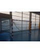 Juego de 2 porterías f.sala/balonmano metálicas trasladables 80x80mm con base de tubo redondo