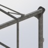 Jgo canastas galvanizadas baloncesto monotubo new tubo 114 mm fijas con base anclaje-sin tablero,aro