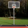 Jgo canastas galvanizadas baloncesto monotubo new tubo 114 mm fijas con base anclaje-sin tablero,aro