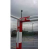 Juego porterías f.sala/balonmano aluminio trasladables 80x80mm con base 80x40mm