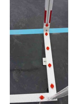Juego porterías f.sala/balonmano aluminio trasladables 80x80mm con base 80x40mm