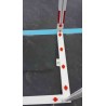 Juego porterías f.sala/balonmano aluminio trasladables 80x80mm con base 80x40mm