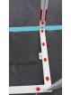 Juego porterías f.sala/balonmano aluminio trasladables 80x80mm con base 80x40mm