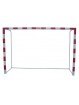 Juego porterías aluminio balonmano-fútbol sala 80x80 trasladables con base tubo redondo