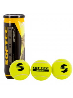 Bote 3 pelotas pádel softee speed