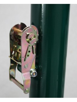 Juego de 2 postes de tenis fijos cuadrado 80x80mm con base para atornillar