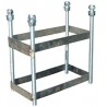 Juego de 2 canastas baloncesto monotubo new tubo 114 mm fijas  -sin tablero, aro- con base de anclaje