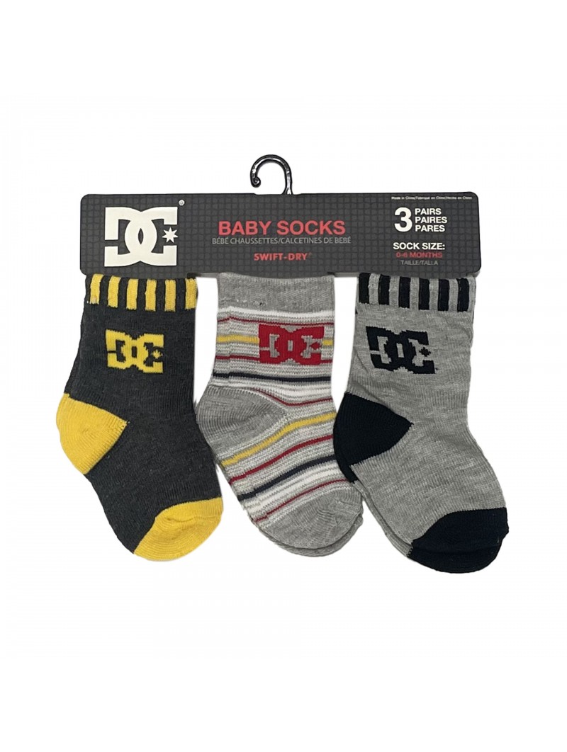 Pack 3 calcetines bebé dc stripe crew 83726t