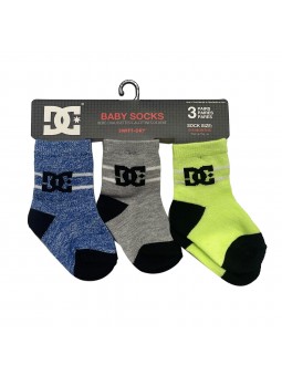 Pack 3 calcetines bebé dc stripe crew 83724t