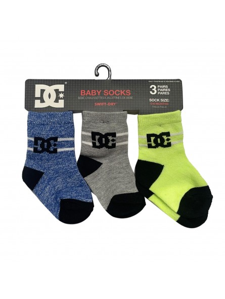 Pack 3 calcetines bebé dc stripe crew 83724t