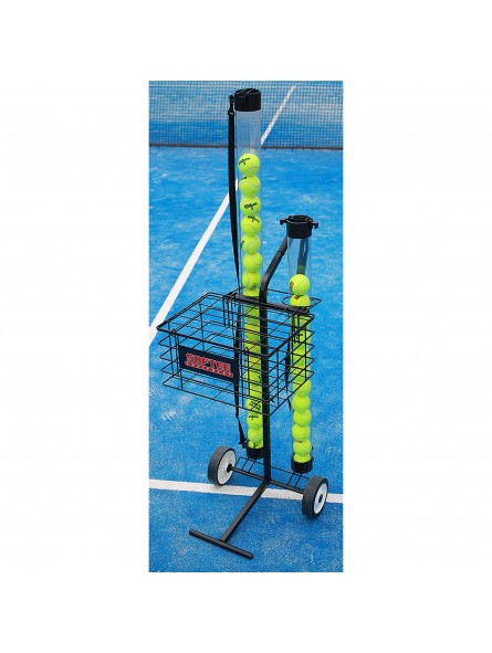 Carro portapelotas tenis/pádel 80 pelotas softee