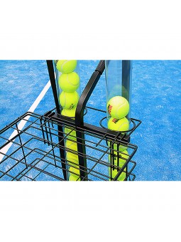 Carro portapelotas tenis/pádel 80 pelotas softee