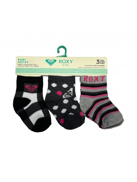 Pack 3 calcetines bebé roxy inside spark logo 66092t
