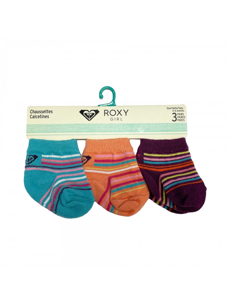 Pack 3 calcetines bebé roxy inside spark logo 7a508t